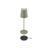 Lámpara recargable LED SLV Vinolina Two, verde, aluminio, Ø 11 cm, IP65