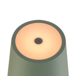 Lámpara recargable LED SLV Vinolina Two, verde, aluminio, Ø 11 cm, IP65