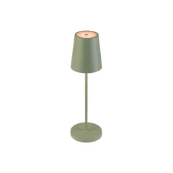 Lámpara recargable LED SLV Vinolina Two, verde, aluminio, Ø 11 cm, IP65