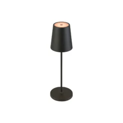 Lámpara recargable LED SLV Vinolina Two, negra, aluminio, Ø 11 cm, IP65