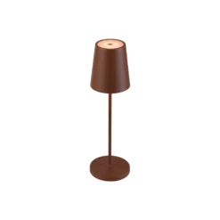 Lámpara recargable LED SLV Vinolina Two, color óxido, aluminio, Ø 11 cm