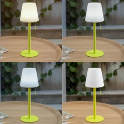 Lámpara recargable Lindby LED Azalea amarillo aluminio CCT regulable en