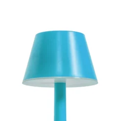 Lámpara recargable Lindby LED Gaja, azul, USB, IP44, RGBW, atenuable