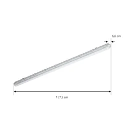 Lámpara resistente a la humedad PRIOS Lior, 157 cm, 1 x T8, G13, IP65, 18 W