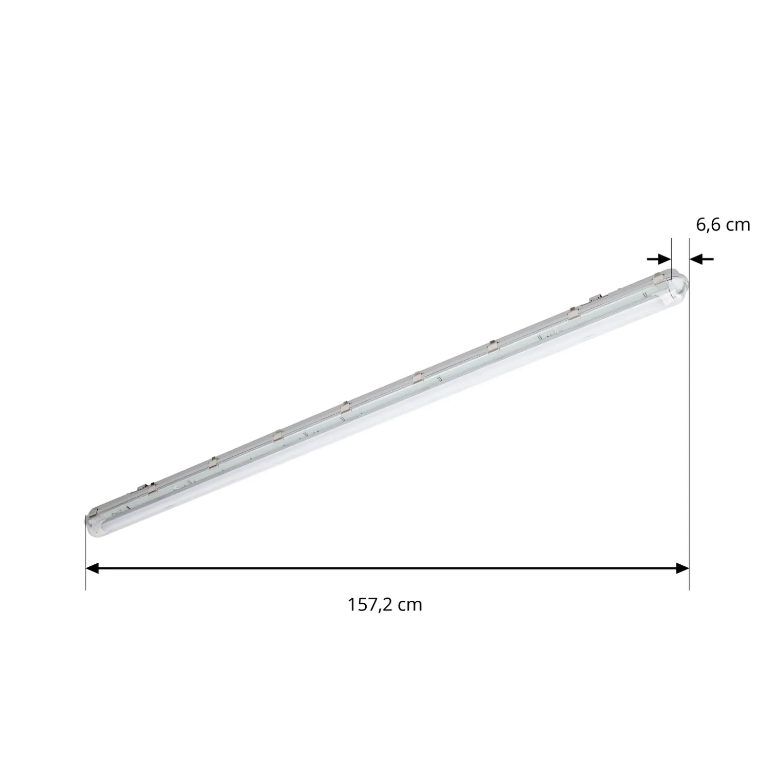Lámpara resistente a la humedad PRIOS Lior, 157 cm, 1 x T8, G13, IP65, 18 W