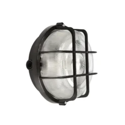 Lámpara resistente a la humedad Sotano Retro negro Ø 18 cm plástico IP44