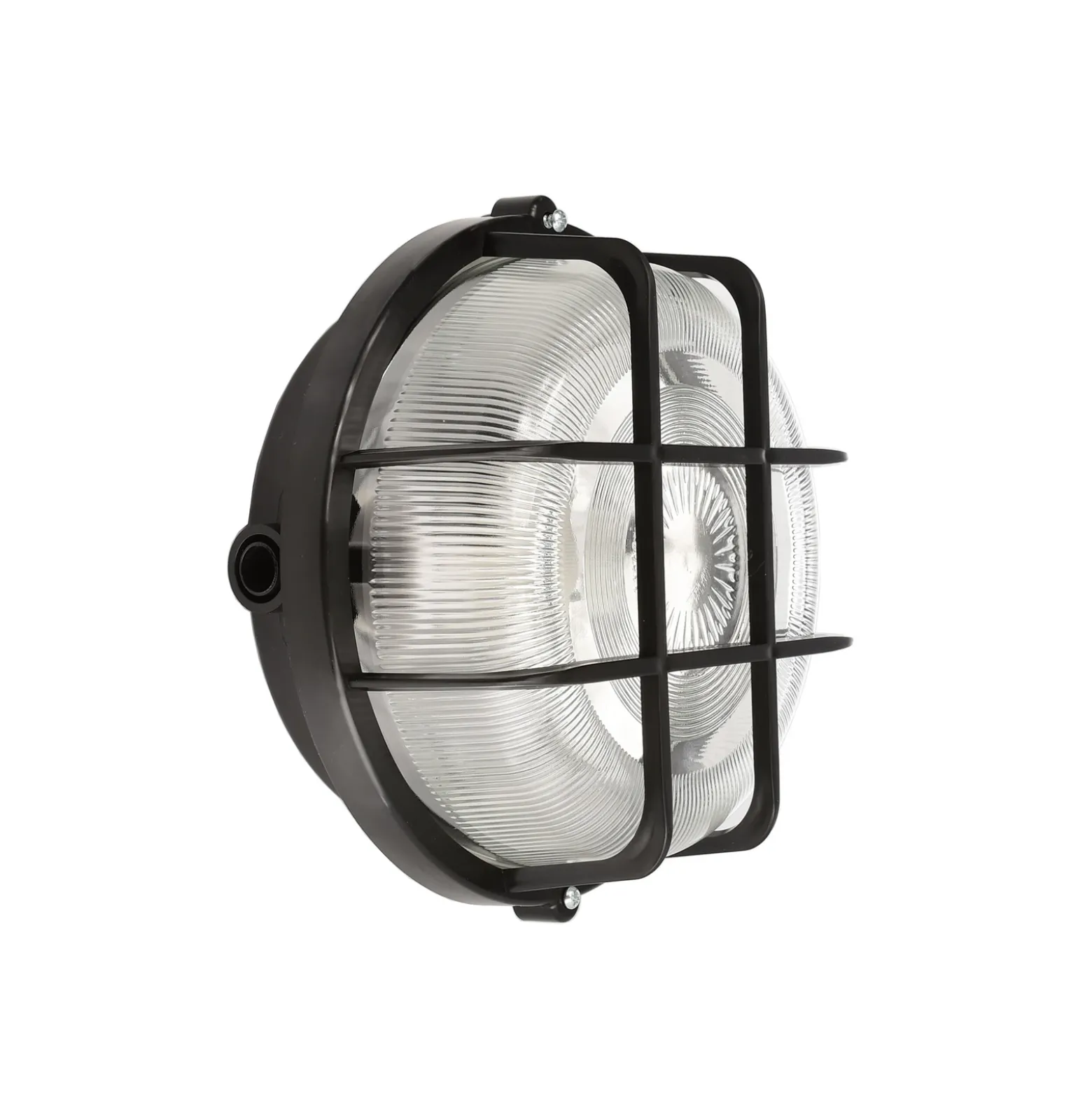 Lámpara resistente a la humedad Sotano Retro negro Ø 18 cm plástico IP44