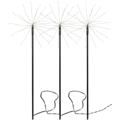 Lámparas decorativas LED Firework para exteriores, juego de 3 unidades, luz