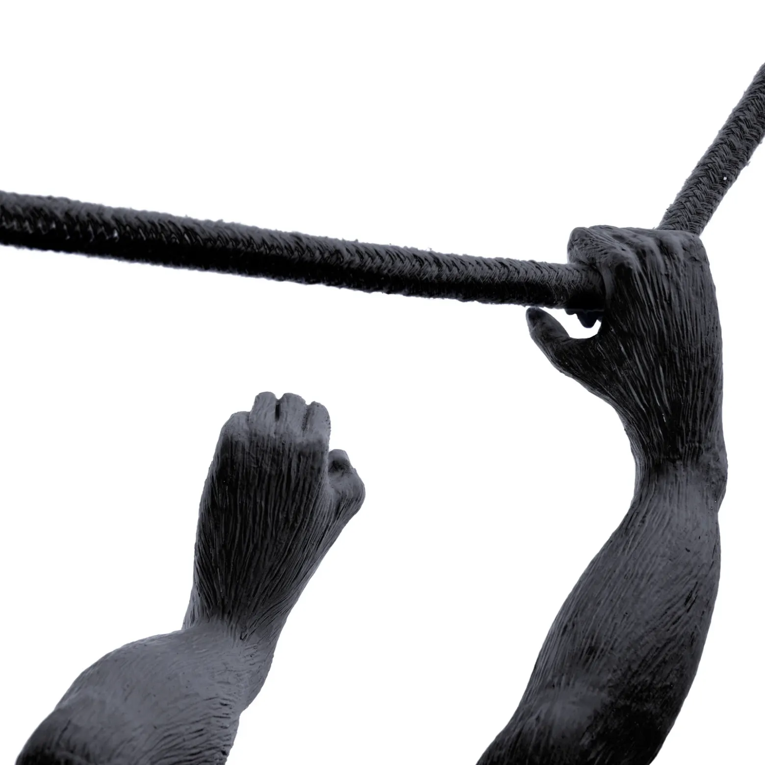 Lámpara SELETTI Monkey, ancho 44 cm, negra, enchufe, IP44