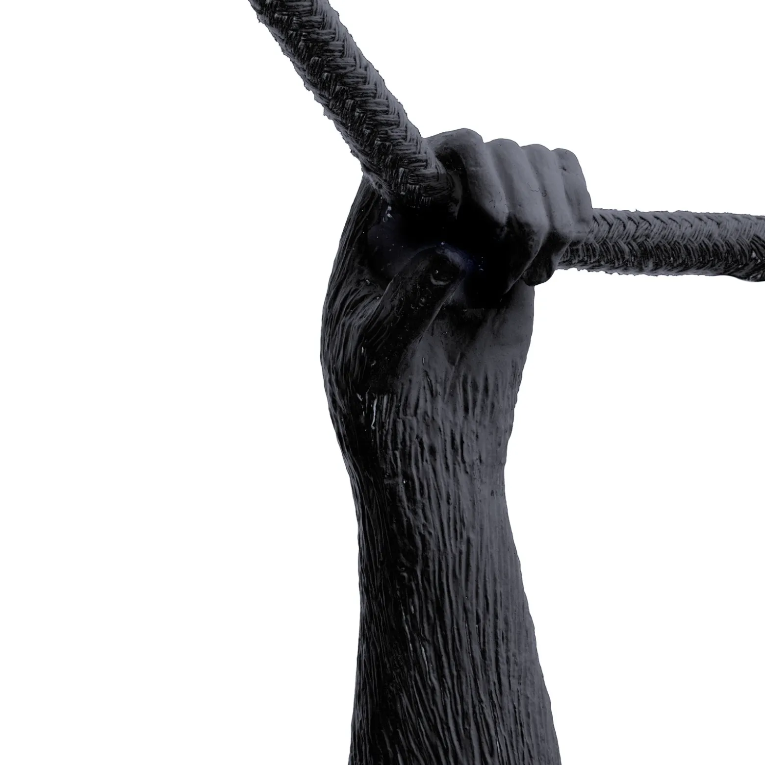 Lámpara SELETTI Monkey, ancho 44 cm, negra, enchufe, IP44