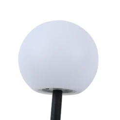 Lámparas LED solares Lago de Lindby, juego de 3, globos, pincho de suelo, blanco