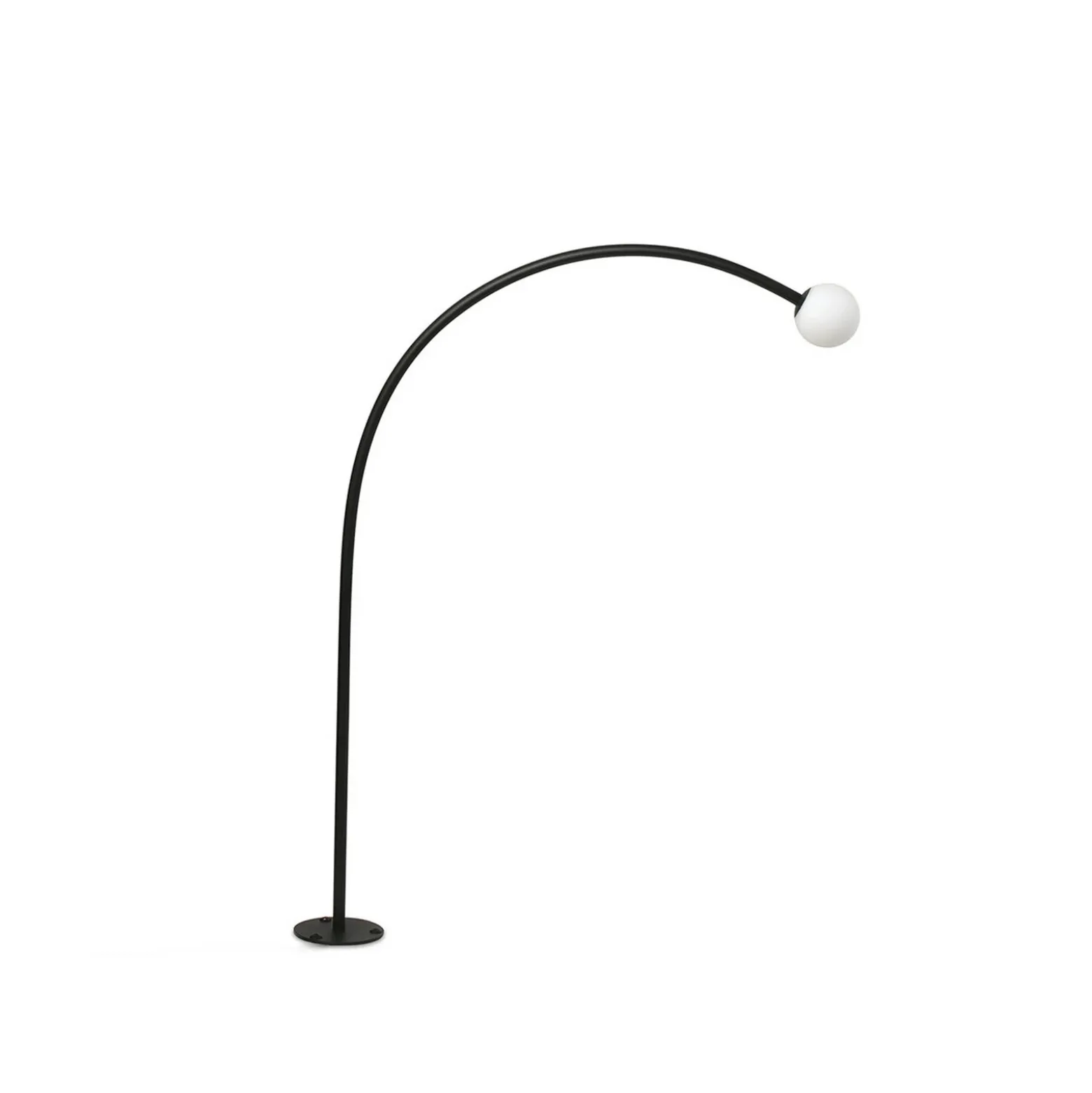 Lámpara sobremuro LED Cuca, negro, acero inoxidable/vidrio, altura 65 cm