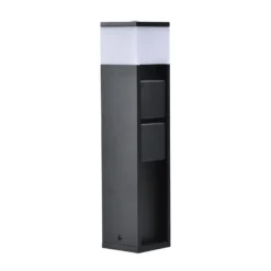 Lámpara sobremuro LED MAINS, gris oscuro, 37 cm, IP54, 2 enchufes