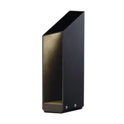 Lámpara sobremuro LED MARSET Domus, altura 37 cm, negro, aluminio