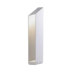 Lámpara sobremuro LED MARSET Domus, altura 55 cm, blanca, aluminio