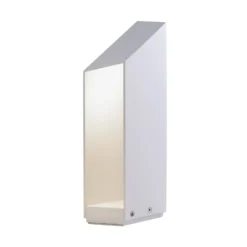 Lámpara sobremuro LED MARSET Domus, altura 37 cm, blanco, aluminio