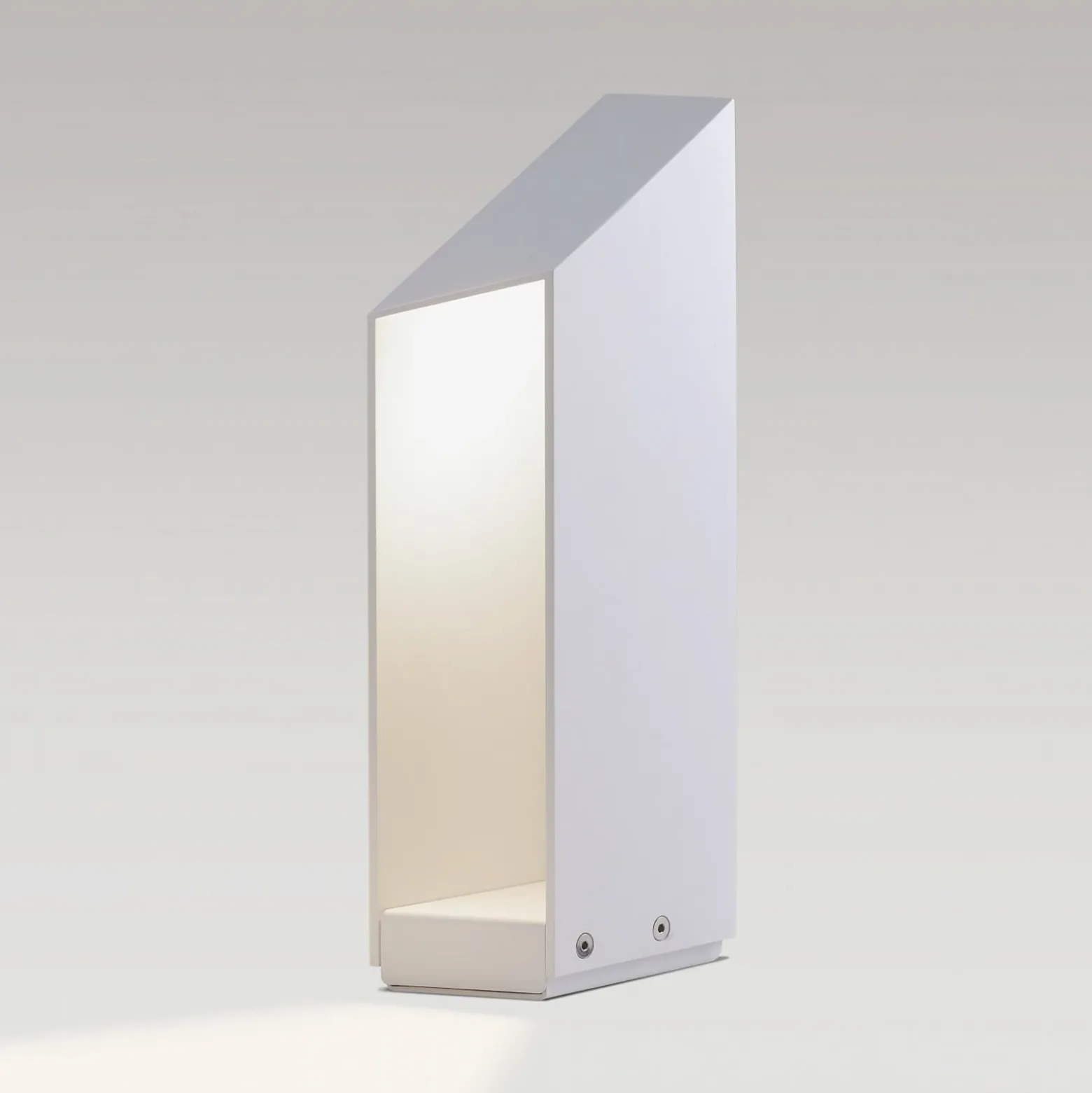 Lámpara sobremuro LED MARSET Domus, altura 37 cm, blanco, aluminio