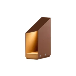 lámpara sobremuro LED MARSET Domus Altura 26 cm, aluminio marrón óxido