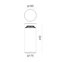 Lámpara sobremuro LED «Mona» de Molto Luce, Ø 18 cm, aluminio, altura 45 cm
