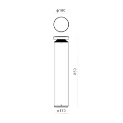Lámpara sobremuro LED «Mona» de Molto Luce, Ø 18 cm, aluminio, altura 85 cm