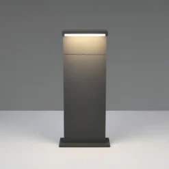 Lámpara sobremuro LED Ravi, antracita, altura 50 cm, metal, IP65