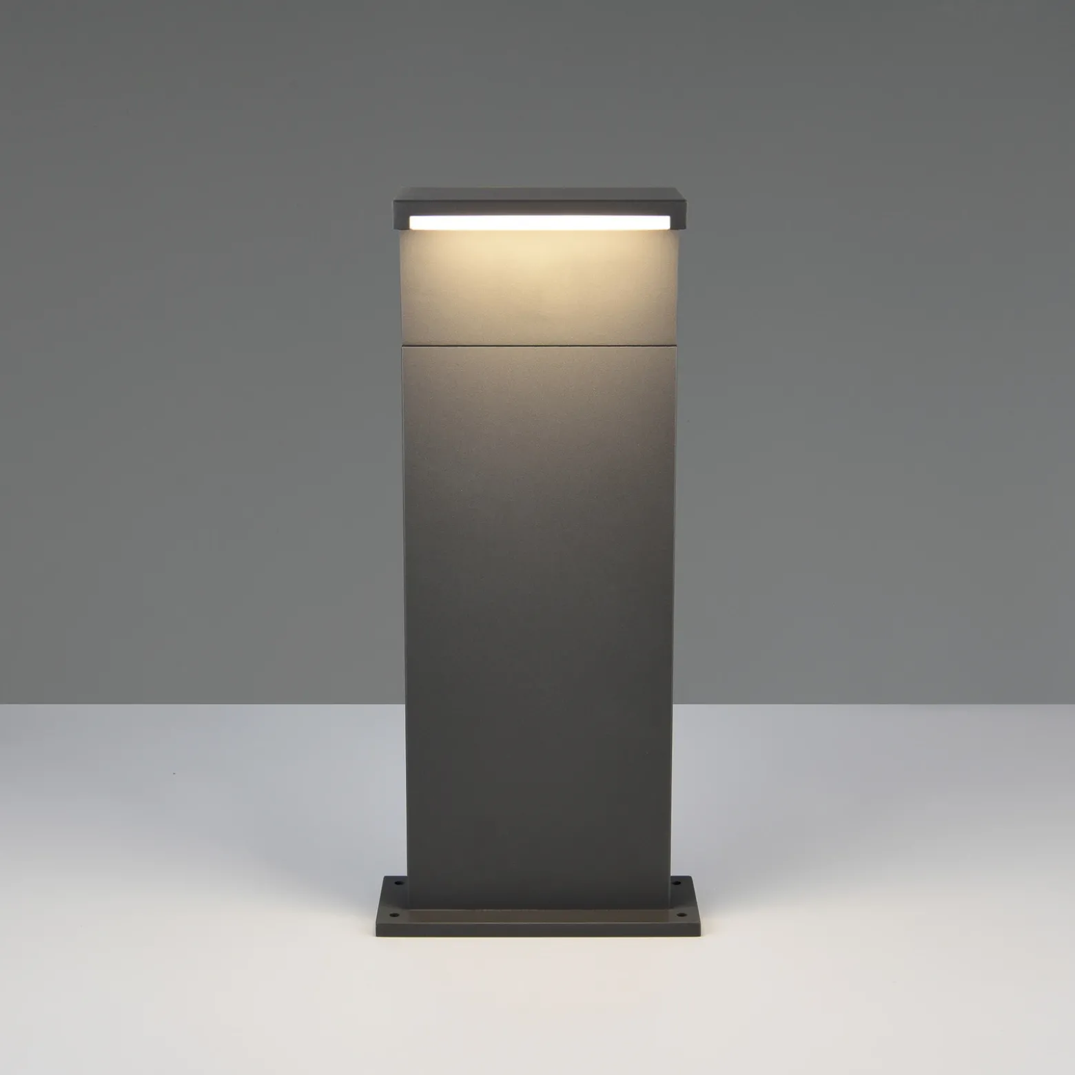 Lámpara sobremuro LED Ravi, antracita, altura 50 cm, metal, IP65
