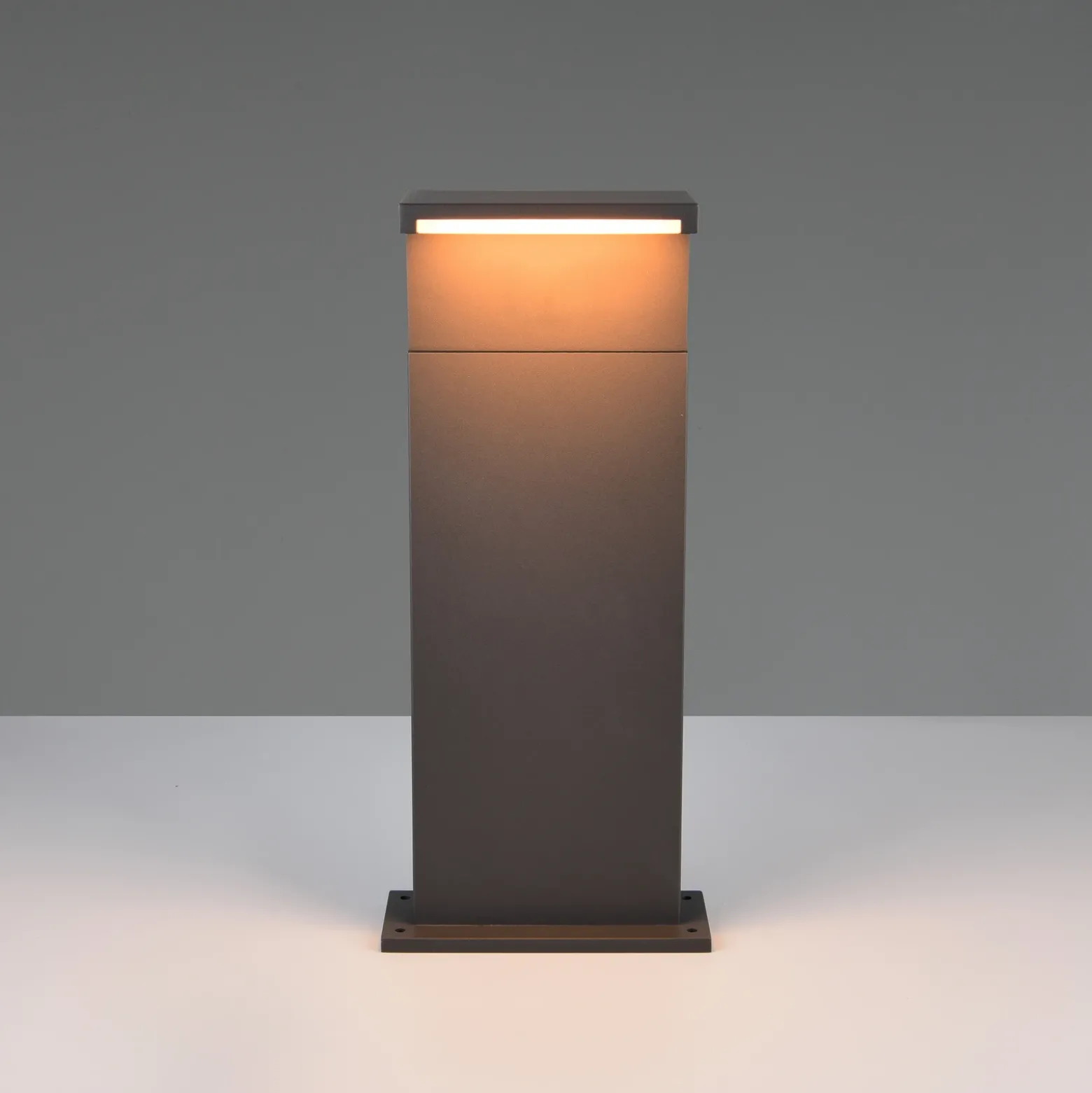 Lámpara sobremuro LED Ravi, antracita, altura 50 cm, metal, IP65