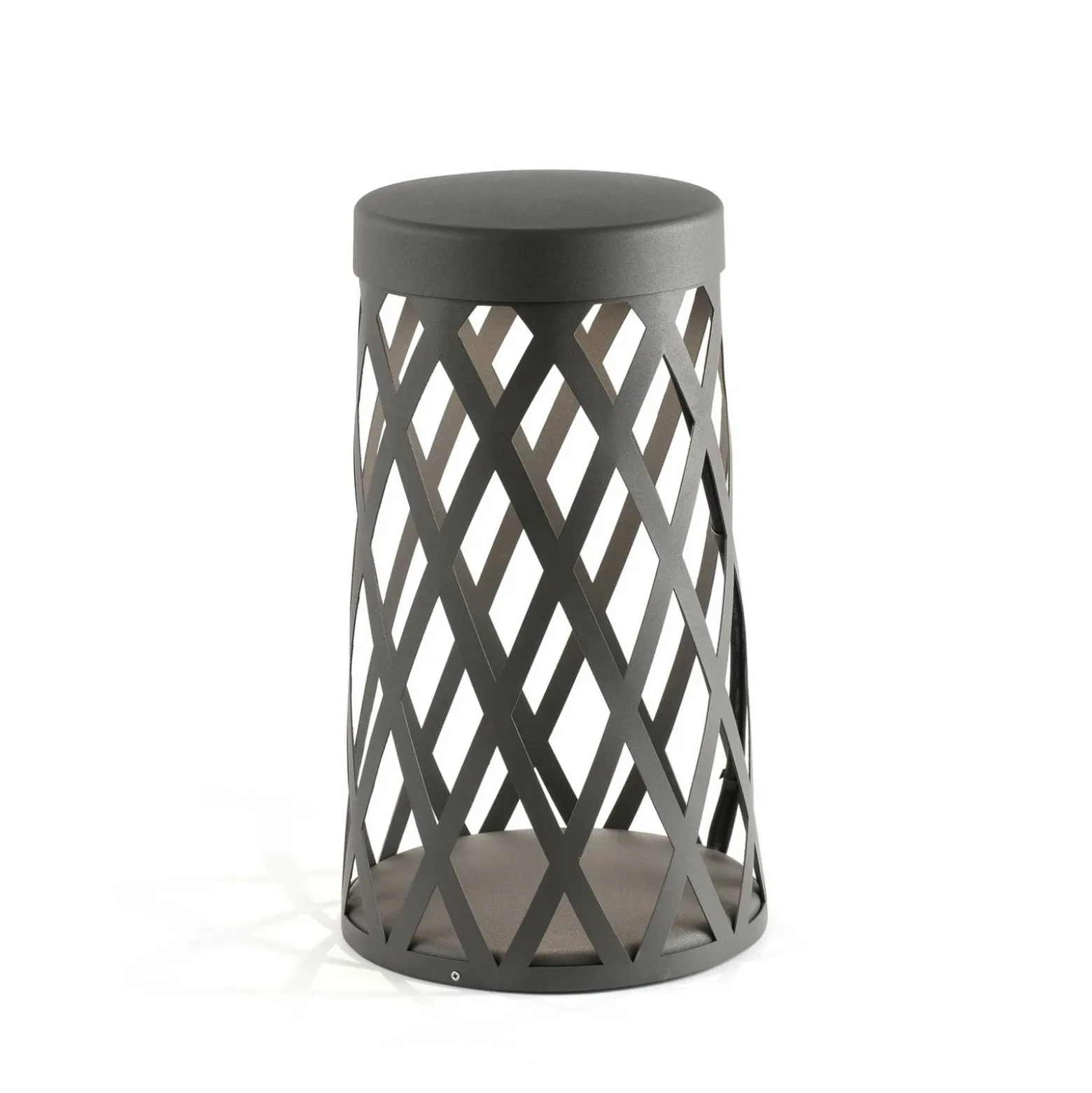 Lámpara sobremuro LED Shadow, gris oscuro, aluminio, altura 45 cm