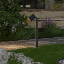 Lámpara sobremuro LED STEINEL Way C, antracita, IP65, RGBWW