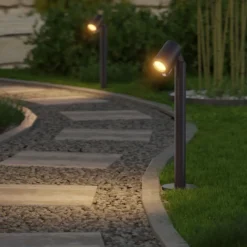 Lámpara sobremuro LED STEINEL Way SC con sensor, color antracita, IP65, RGBWW
