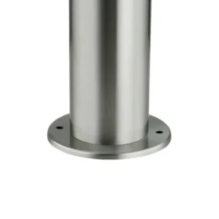 Lámpara sobremuro Lindby Statius, plateada, acero inoxidable, sensor, 45 cm