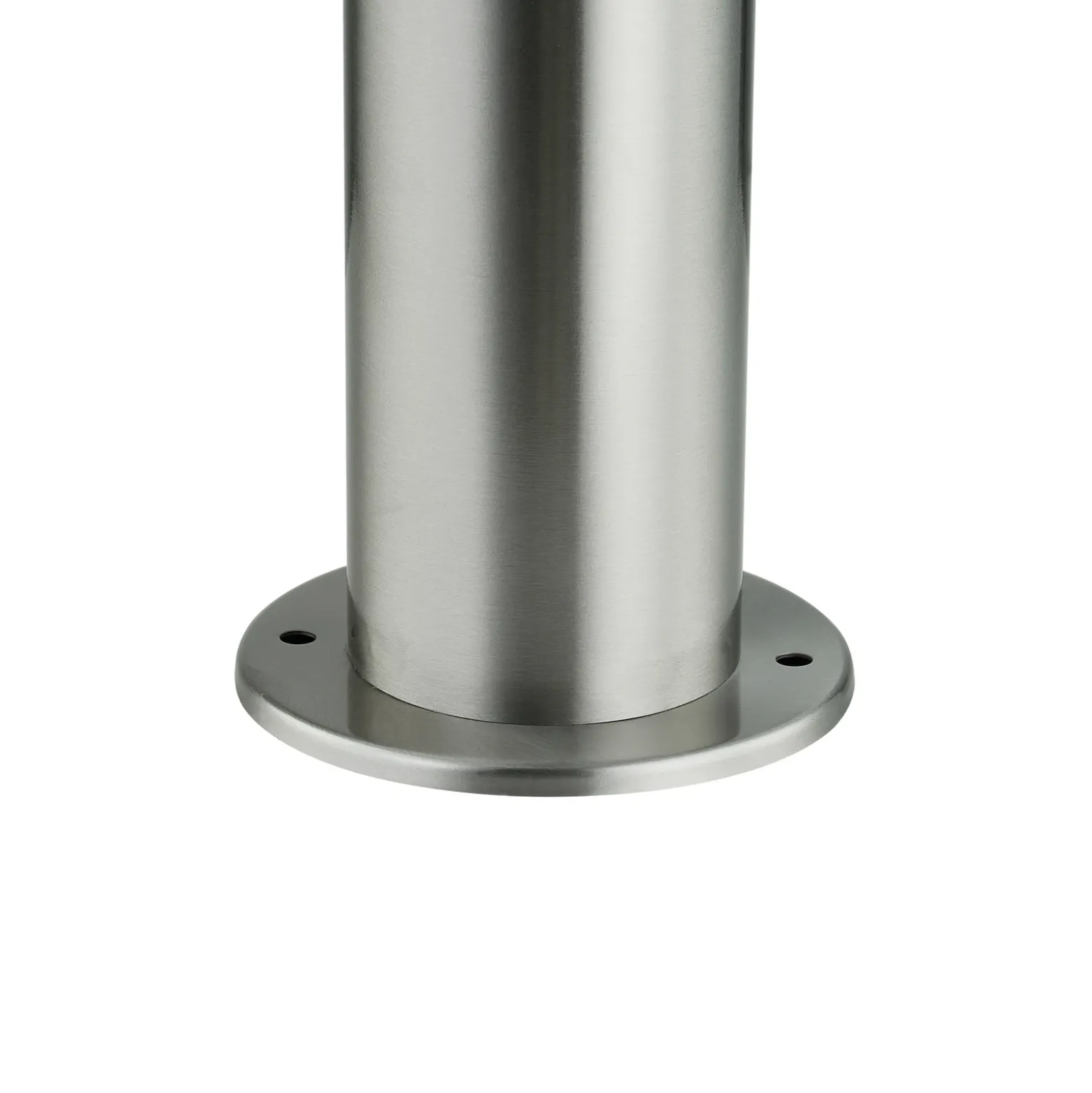Lámpara sobremuro Lindby Statius, plateada, acero inoxidable, sensor, 45 cm