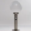 Lámpara sobremuro Lindby Vedran, 45 cm, acero inoxidable, sensor