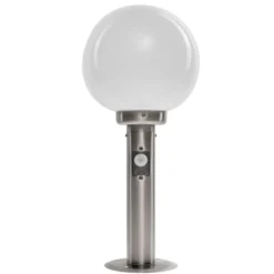 Lámpara sobremuro Lindby Vedran, 45 cm, acero inoxidable, sensor