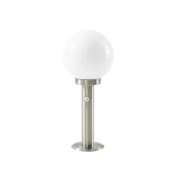 Lámpara sobremuro Lindby Vedran, 45 cm, acero inoxidable, sensor
