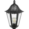 Lámpara sobremuro Navedo, negro/plata, altura 47 cm