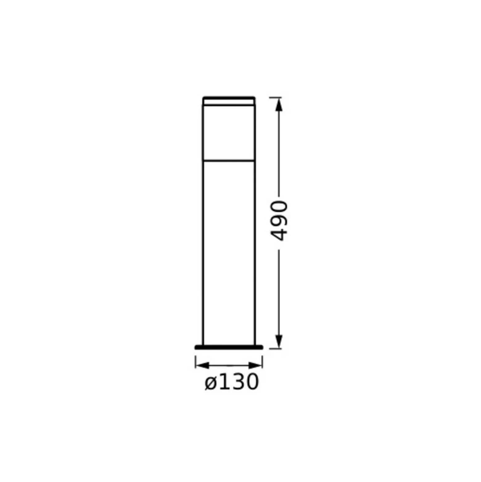 Lámpara sobremuro OSRAM ENDURA CLASSIC EBRO, acero inoxidable, 49 cm IP44