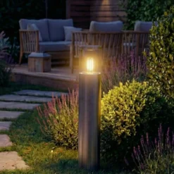 Lámpara sobremuro OSRAM ENDURA CLASSIC EBRO, acero inoxidable, 49 cm IP44
