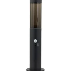 Lámpara sobremuro Statius de Lindby, antracita, hierro, sensor, 45 cm