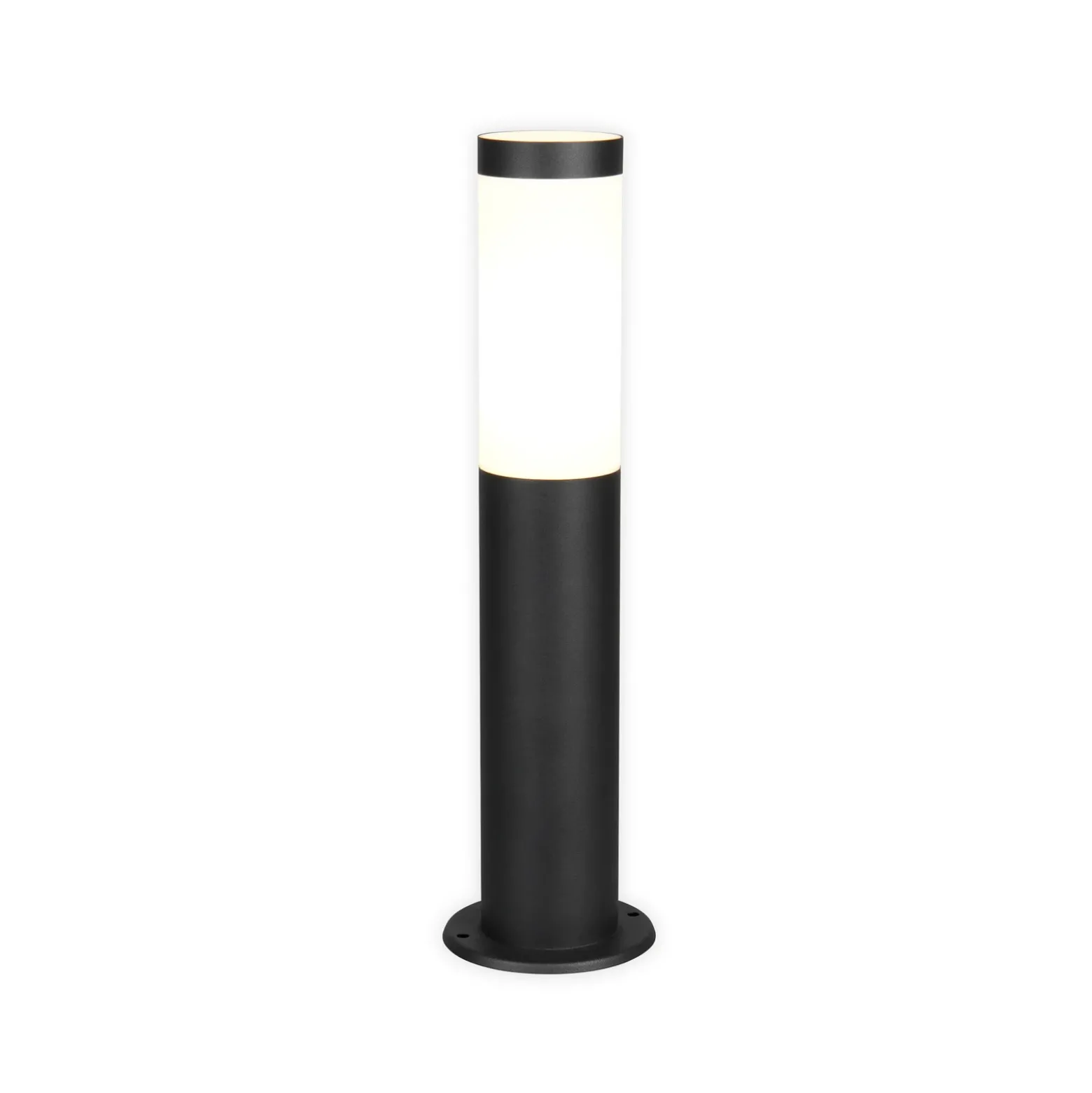 Lámpara sobremuro Trioto, negro mate, altura 45 cm, acero inoxidable