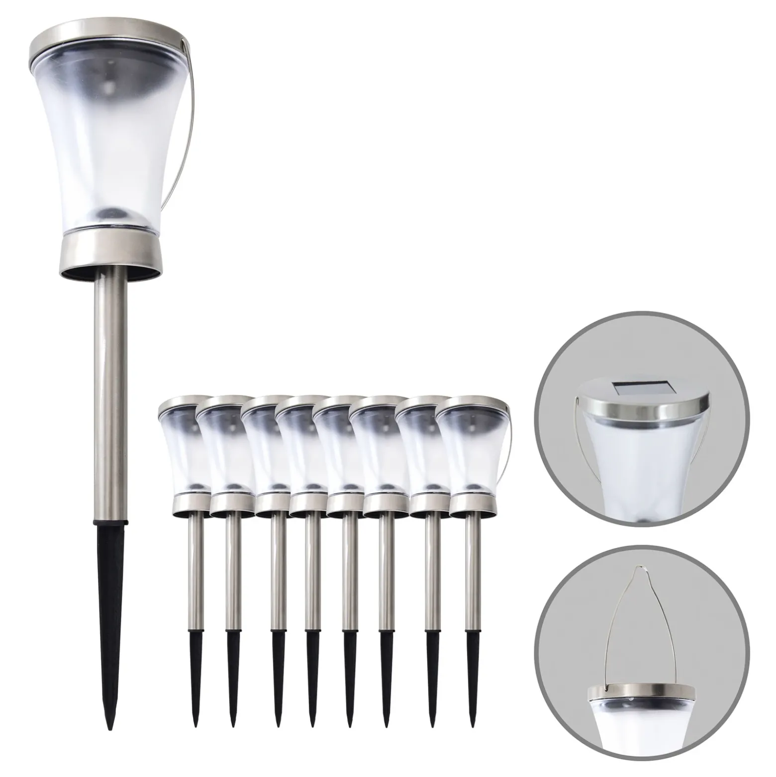 Lámpara solar decorativa LED 5146408 pica, set 8
