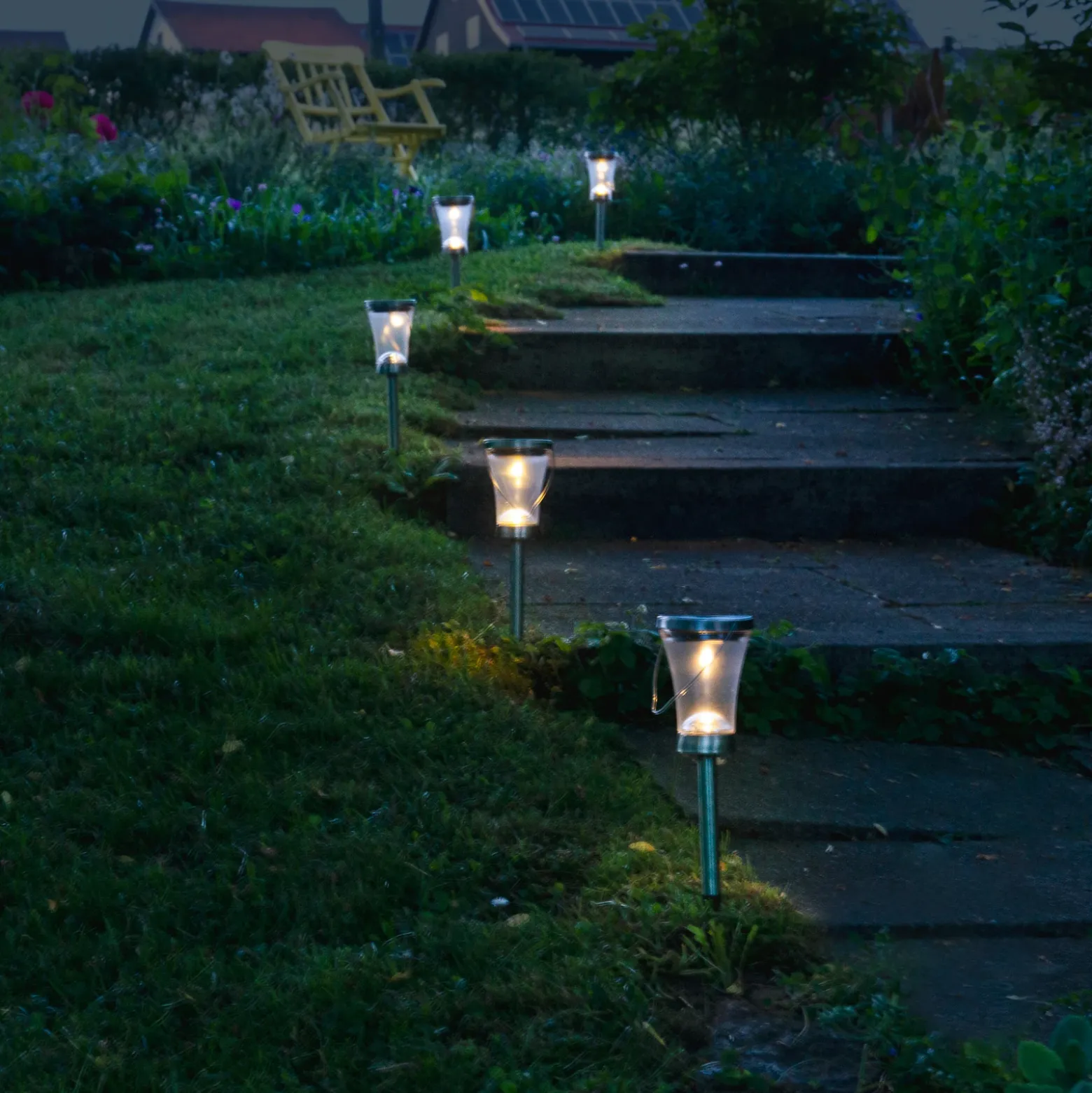 Lámpara solar decorativa LED 5146408 pica, set 8
