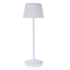 Lámpara solar de mesa Emmi CCT recargable, blanca