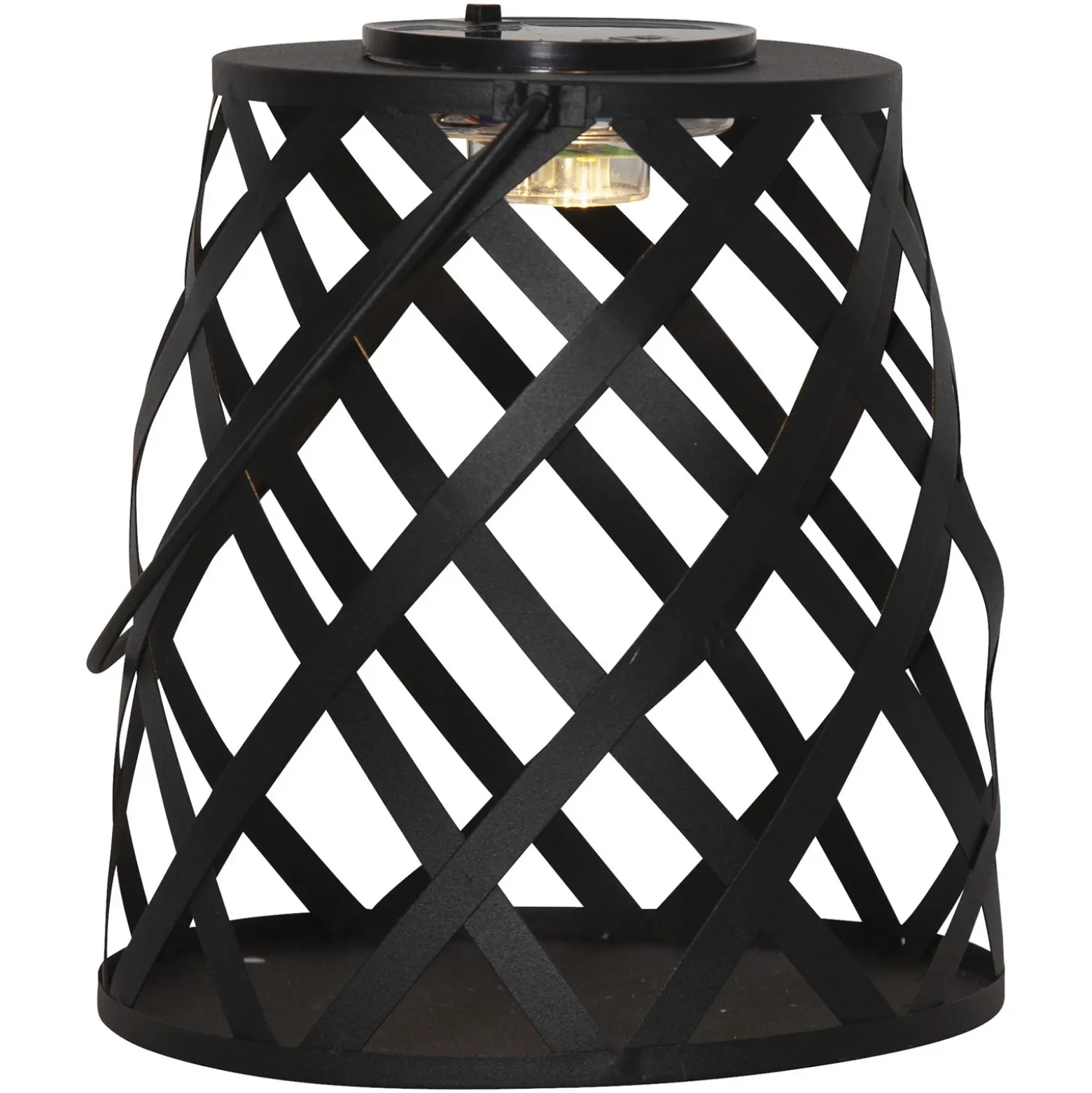 Lámpara solar LED Calabria, rombos, alto 20 cm
