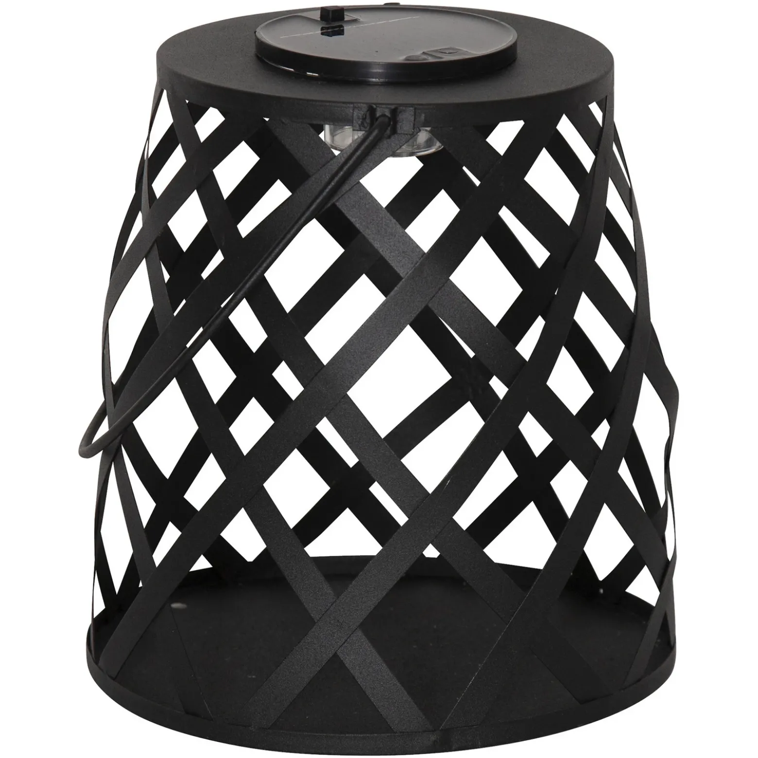 Lámpara solar LED Calabria, rombos, alto 20 cm