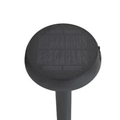 Lámpara solar LED con pica para suelo Lindby Brinca, negro, PC, sensor