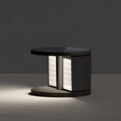Lámpara solar LED de jardín SWING de KLEWE, antracita, Ø 20 cm IP65