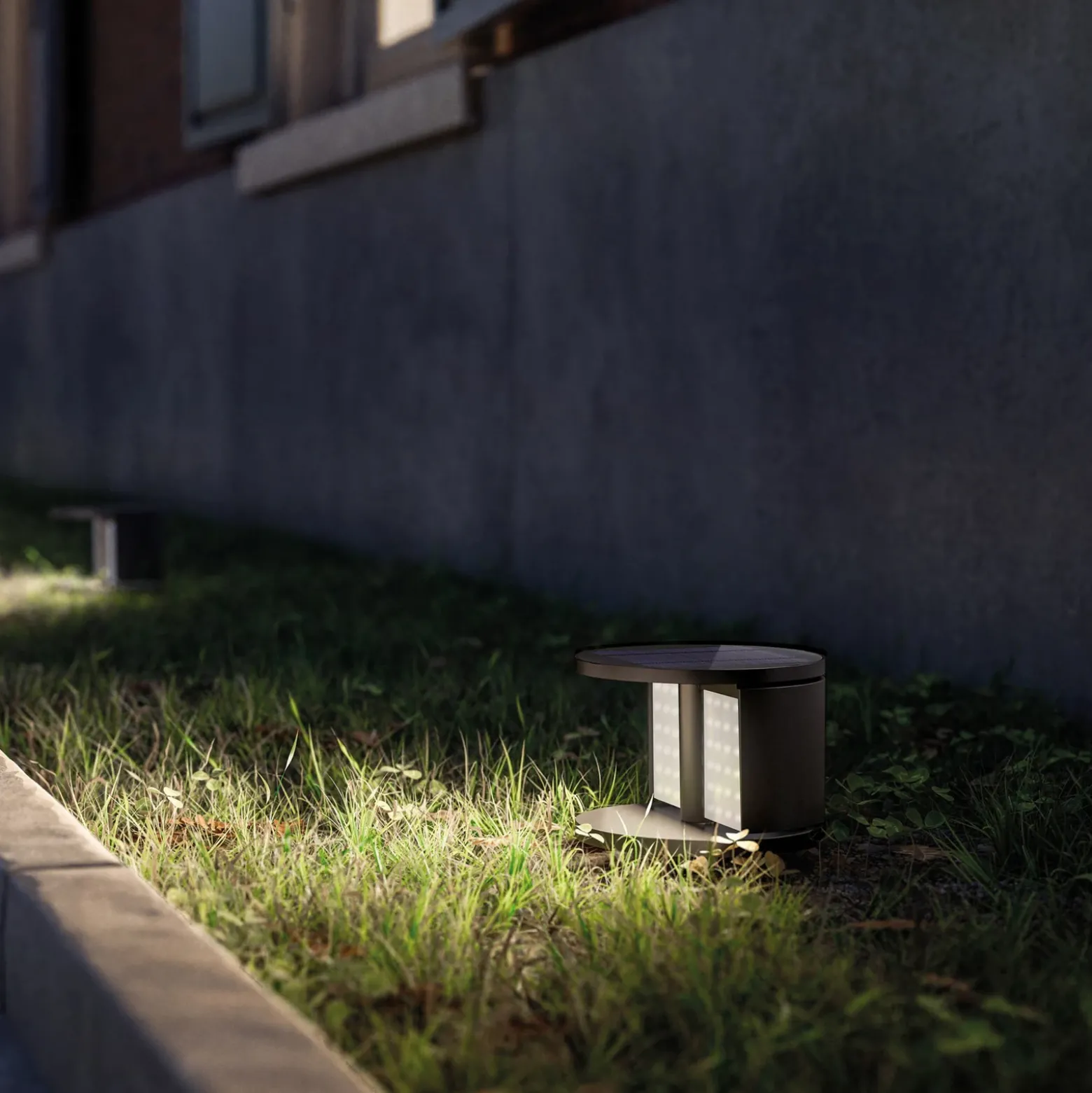 Lámpara solar LED de jardín SWING de KLEWE, antracita, Ø 20 cm IP65