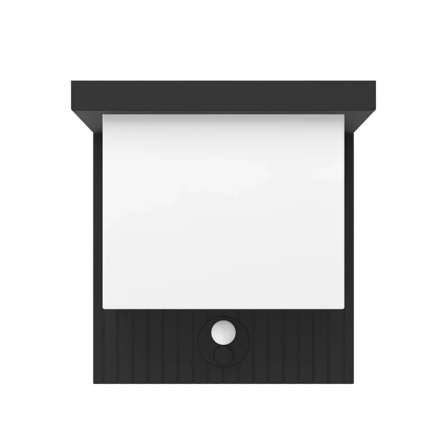 Lámpara solar LED de pared Frigento, color negro, altura 15 cm, con sensor