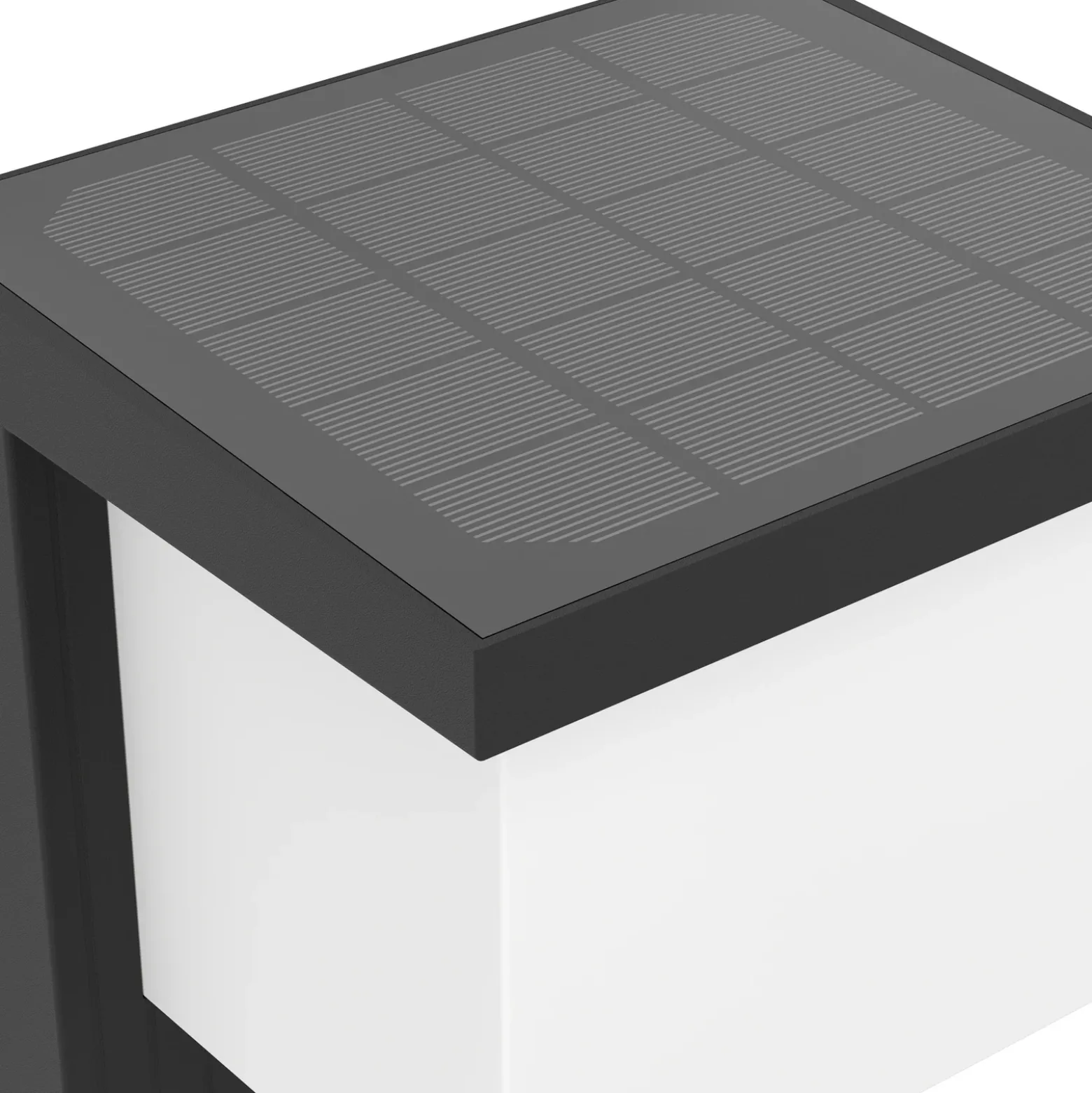 Lámpara solar LED de pared Frigento, color negro, altura 15 cm, con sensor